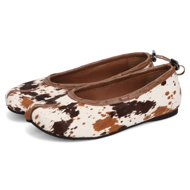 フラットシューズ 足袋 パンプス スリッポン レディース 歩きやすい ぺたんこ 軽量 CALF STRING FLAT ブラック ブラウン 黒 25005 （ワイルドカーフ）