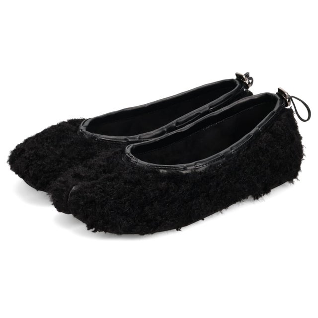 フラットシューズ 足袋 パンプス スリッポン レディース 歩きやすい ぺたんこ 軽量 TEDDY STRING FLAT 25004 （ブラック）