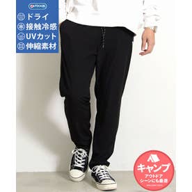 OUTDOOR ポリマルチストレッチリラックスパンツ 機能性 アウトドア （01(BLK/ブラック)）
