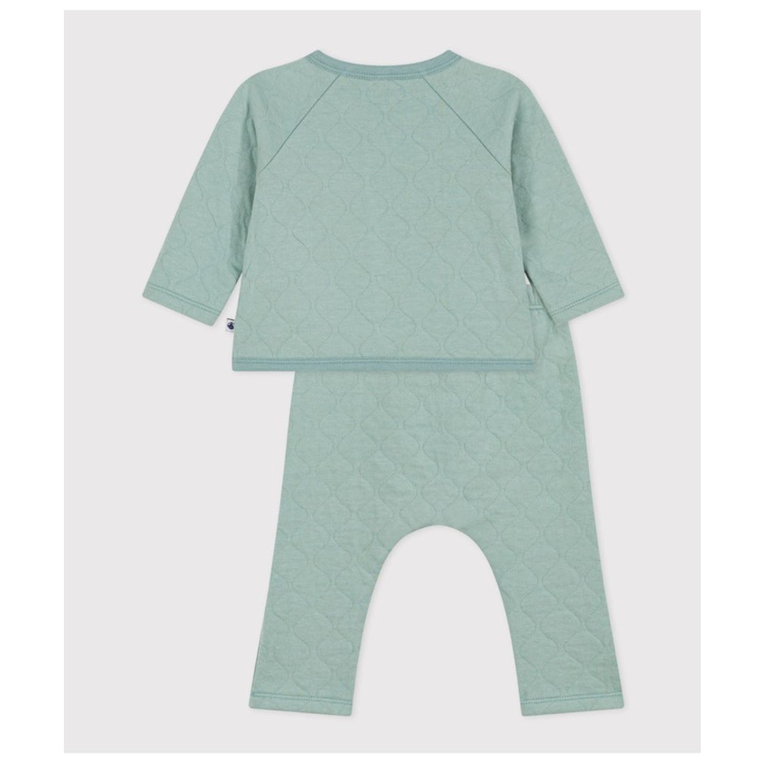 プチバトー PETIT BATEAU チュビックキルティング2点セット （霜降り 