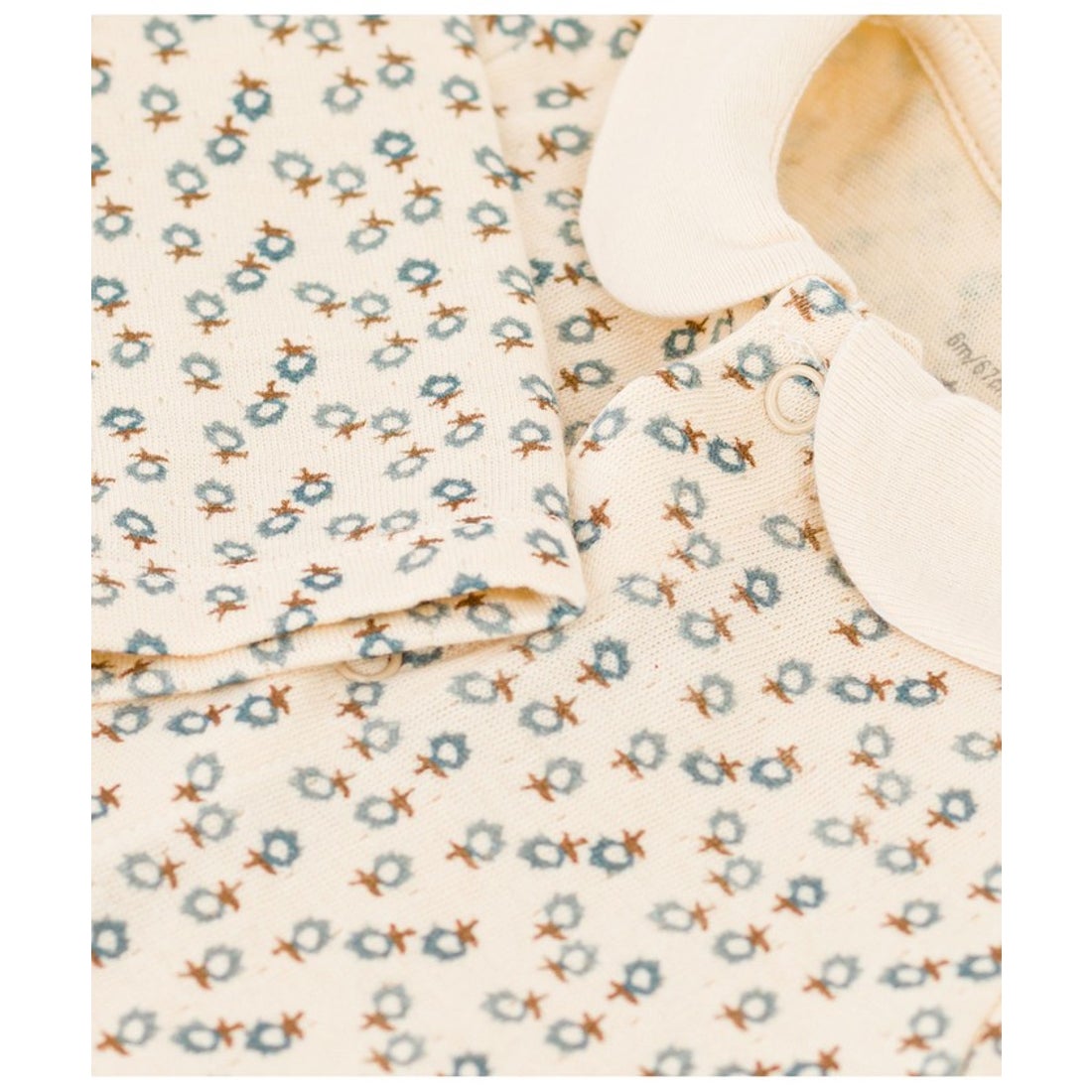 プチバトー PETIT BATEAU チュビックプリント前開きロンパース【返品 