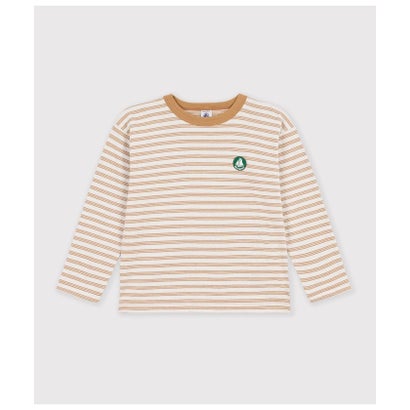 プチバトー PETIT BATEAU ボーダープリント長袖Tシャツ （グリーン）｜詳細画像