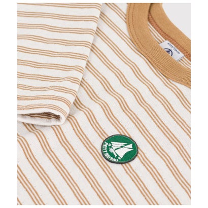 プチバトー PETIT BATEAU ボーダープリント長袖Tシャツ （グリーン）｜詳細画像