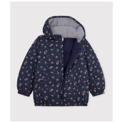 プチバトー PETIT BATEAU 中綿入りプリントジャケット （パープル/マルチカラー）｜詳細画像