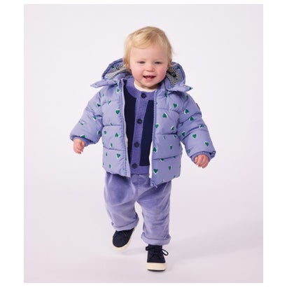 プチバトー PETIT BATEAU 中綿入りプリントジャケット （オフホワイト/マルチカラー）｜詳細画像