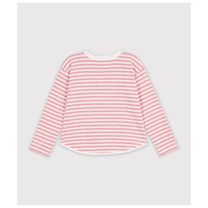 ボーダー長袖Tシャツ （ピンク/オフホワイト）｜詳細画像