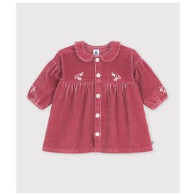 衿付きコーデュロイワンピース （レッド）