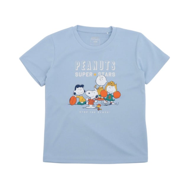 ジュニア 半袖機能Tシャツ ICOOL 遮熱UV グラフィックTシャツ 集合 TRPN-9C41076TS （サックスブルー）