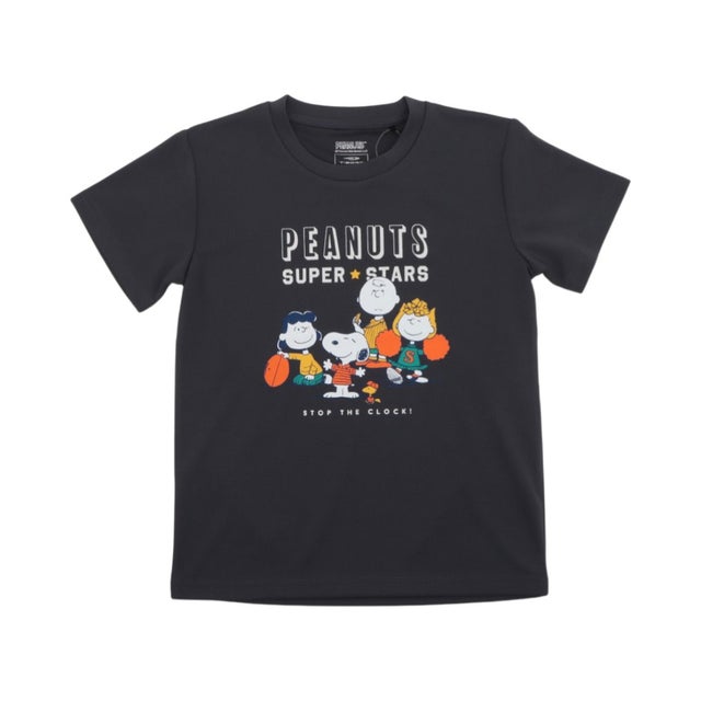 ジュニア 半袖機能Tシャツ ICOOL 遮熱UV グラフィックTシャツ 集合 TRPN-9C41076TS （チャコールグレー）