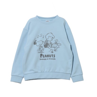 ピーナッツ PEANUTS スウェットトレーナー ドライ裏毛スウェットクルーネック （BLUE）｜詳細画像