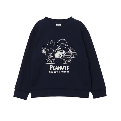 ピーナッツ PEANUTS スウェットトレーナー ドライ裏毛スウェットクルーネック （NAVY）｜詳細画像