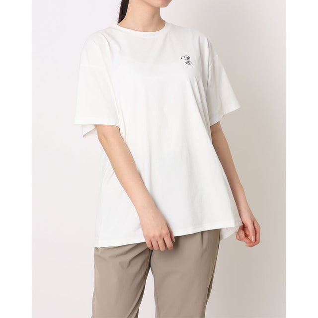 レディース 半袖Tシャツ UVカットドライグラフィックTシャツ サマー TRPN-9C22056TS （ホワイト）