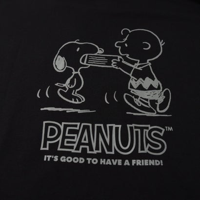 長袖Tシャツ グラフィックロングTシャツ バックプリントPEANUT （ブラック）｜詳細画像