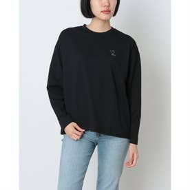 長袖Tシャツ グラフィックロングTシャツ バックプリントPEANUT （ブラック）