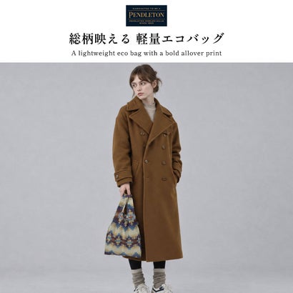 ペンドルトン PENDLETON エコバッグ レディース メンズ ブランド 軽量 軽い トートバッグ 折りたたみ ポーチ付き ショッパー コンパクト SHOPPER with POUCH PDT-000-263031 （オリーブドラブ）｜詳細画像