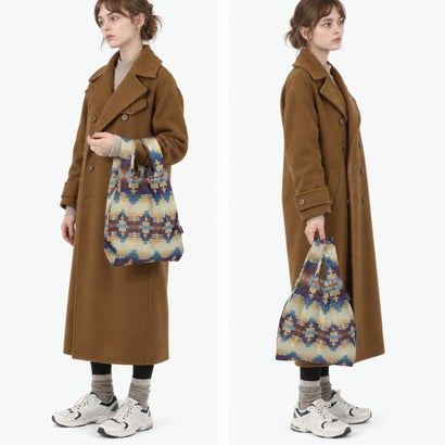 ペンドルトン PENDLETON エコバッグ レディース メンズ ブランド 軽量 軽い トートバッグ 折りたたみ ポーチ付き ショッパー コンパクト SHOPPER with POUCH PDT-000-263031 （ブルー）｜詳細画像