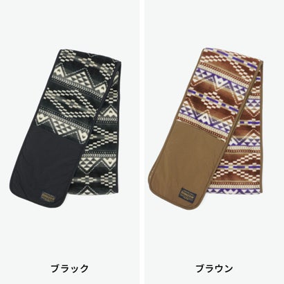 ペンドルトン PENDLETON マフラー メンズ レディース ブランド 秋冬 秋 冬 防寒 暖かい おしゃれ 幾何学模様 フリース フリース素材 軽量 ポケット FLEECE MUFFLER PDT-000-263009 （ブラウン）｜詳細画像