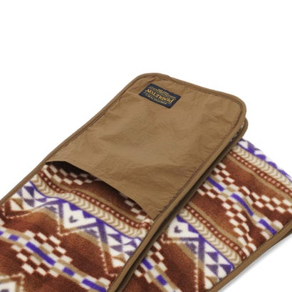 ペンドルトン PENDLETON マフラー メンズ レディース ブランド 秋冬 秋 冬 防寒 暖かい おしゃれ 幾何学模様 フリース フリース素材 軽量 ポケット FLEECE MUFFLER PDT-000-263009 （ブラウン）｜詳細画像