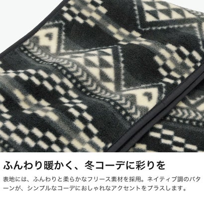 ペンドルトン PENDLETON マフラー メンズ レディース ブランド 秋冬 秋 冬 防寒 暖かい おしゃれ 幾何学模様 フリース フリース素材 軽量 ポケット FLEECE MUFFLER PDT-000-263009 （ブラック）｜詳細画像