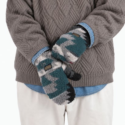 ペンドルトン PENDLETON 手袋 メンズ レディース ミトン 指なし ブランド 秋冬 秋 冬 防寒 暖かい おしゃれ かわいい カジュアル 幾何学模様 ボア ボア素材 BOA MITTENS PDT-000-263012 （ブラック）｜詳細画像
