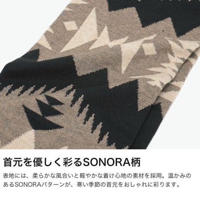 ペンドルトン PENDLETON マフラー メンズ レディース ブランド 秋冬 秋 冬 防寒 暖かい おしゃれ かわいい カジュアル 幾何学模様 フリンジ ニット SONORA KNIT MUFFLER PDT-000-263037 （ブラック）｜詳細画像