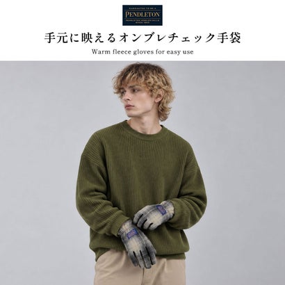 ペンドルトン PENDLETON 手袋 メンズ レディース スマホ対応 ブランド 秋冬 秋 冬 防寒 暖かい グローブ おしゃれ かわいい カジュアル チェック チェック柄 PLAID GROVES PDT-000-263006 （ベージュ）｜詳細画像