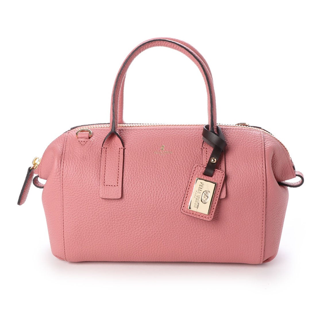 ペレボルサ PELLE BORSA 2WAYハンドバッグ （コーラルピンク 
