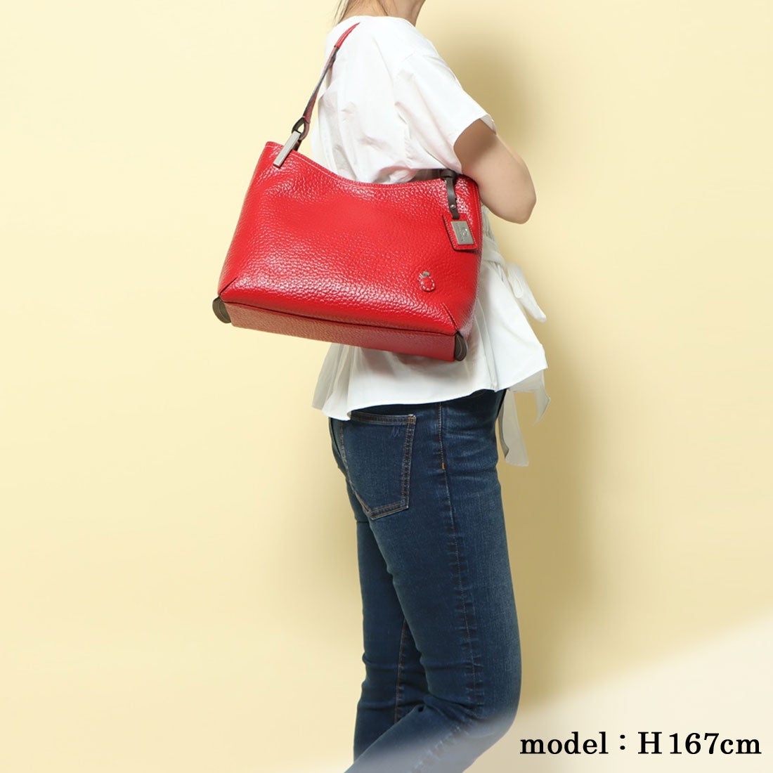 ペレボルサ PELLE BORSA ワンショルダー （レッド） -靴＆ファッション