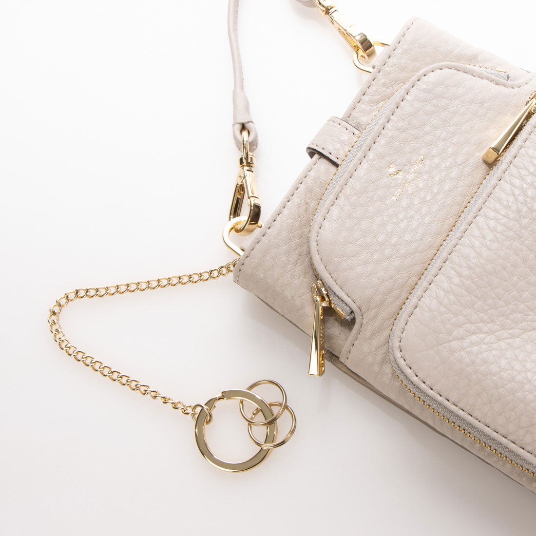 ペレボルサ PELLE BORSA スマートポシェット （スモーキーホワイト 