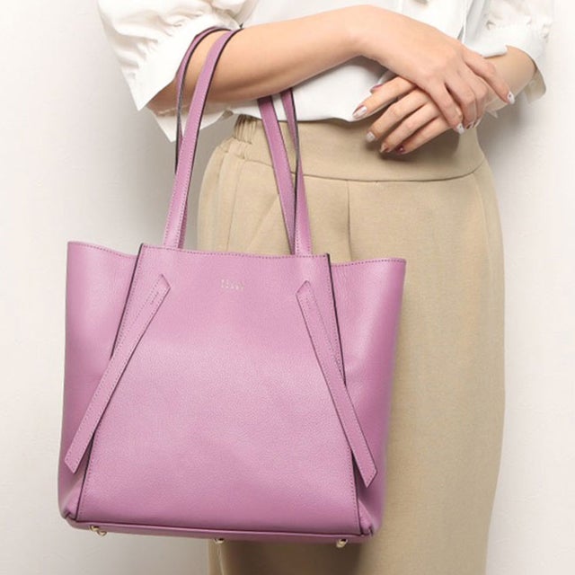 美品】PELLE BORSA ペレボルサ トートバッグ ピンク 本革 上品 PELLE 
