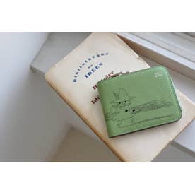 ムーミン×ペレボルサ「スナフキン」 二つ折り財布 （グリーン）