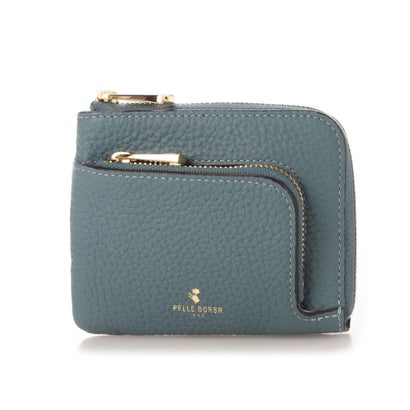 ペレボルサ PELLE BORSA ミニL字財布 （ブルーグレー）｜詳細画像