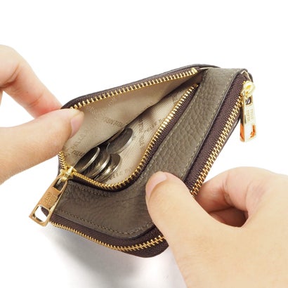 ペレボルサ PELLE BORSA ミニL字財布 （ブルーグレー）｜詳細画像