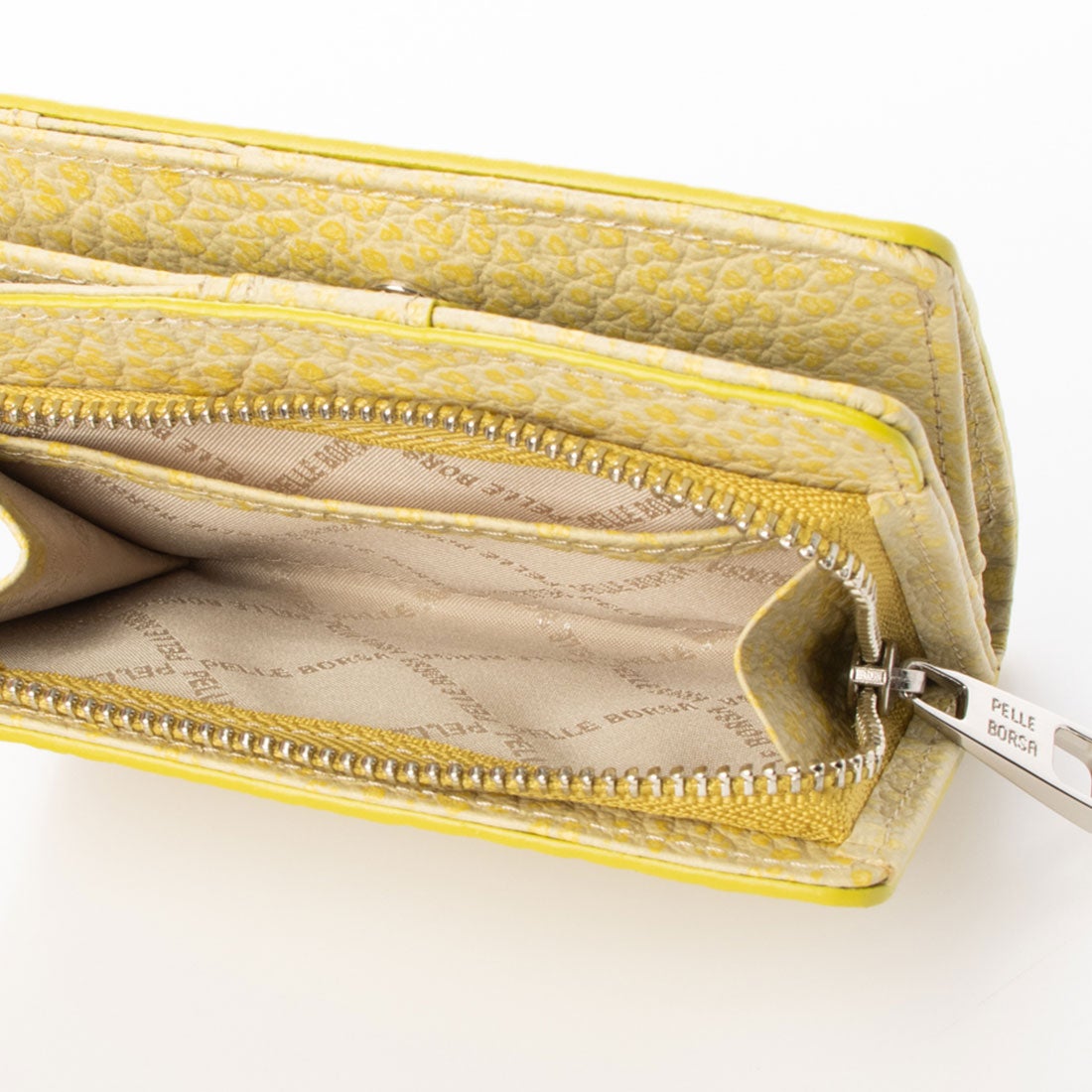 ペレボルサ PELLE BORSA 2つ折り財布 （ブライトイエロー 