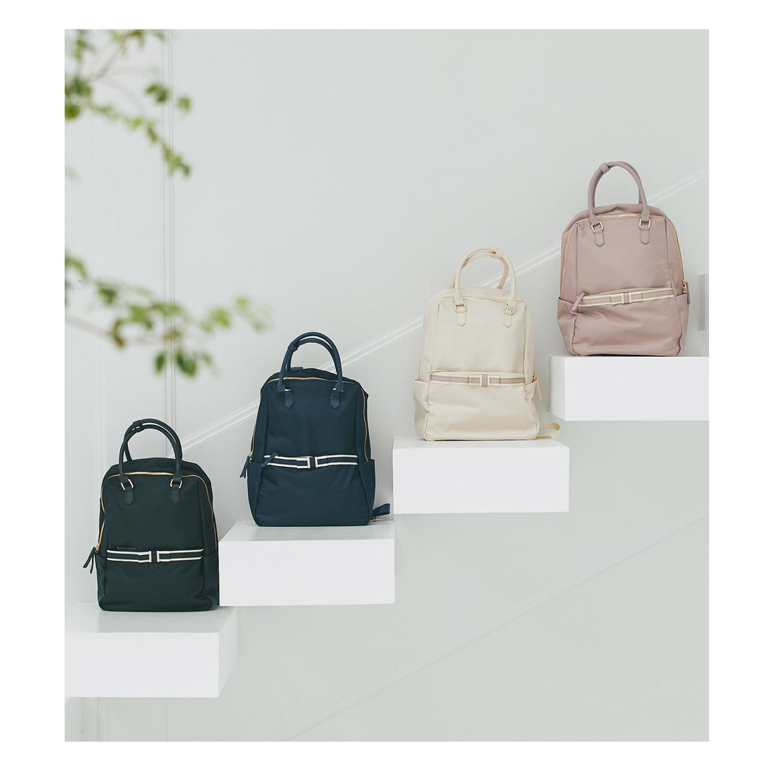 toccoリュックサック マザーズバッグ トッコクローゼット tocco closet 配色リボン付きワーク&マザー2WAY