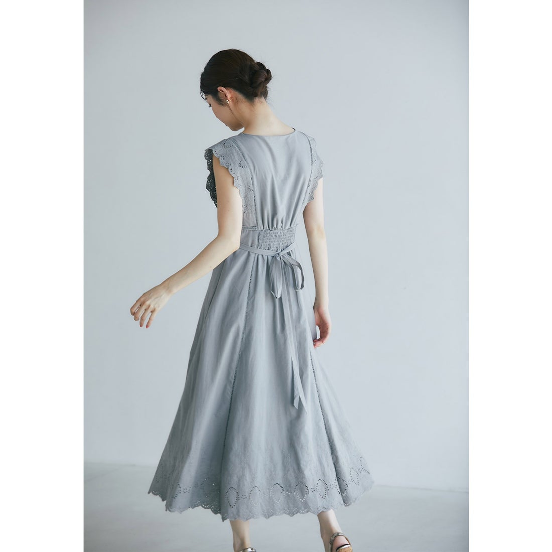 トッコクローゼット tocco closet ウエストりぼん付きコットンカット 