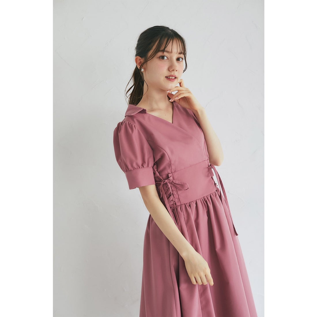 トッコクローゼット tocco closet ウエストレースアップカシュクール 