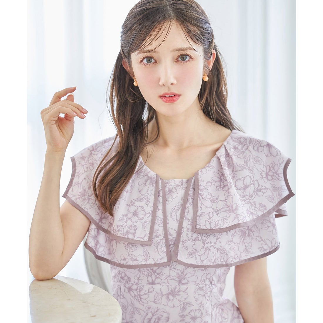 トッコクローゼット tocco closet バックレースアップパイピングビック 