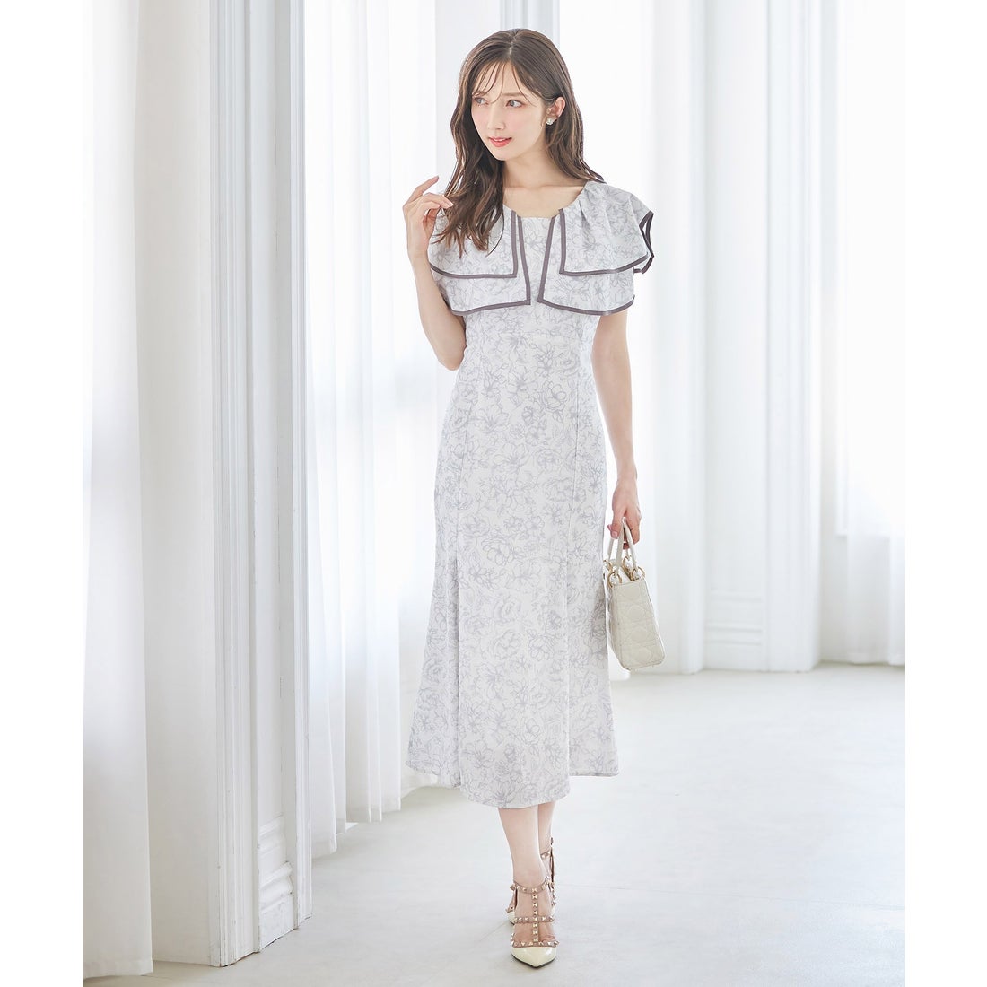 トッコクローゼット tocco closet バックレースアップパイピングビック 