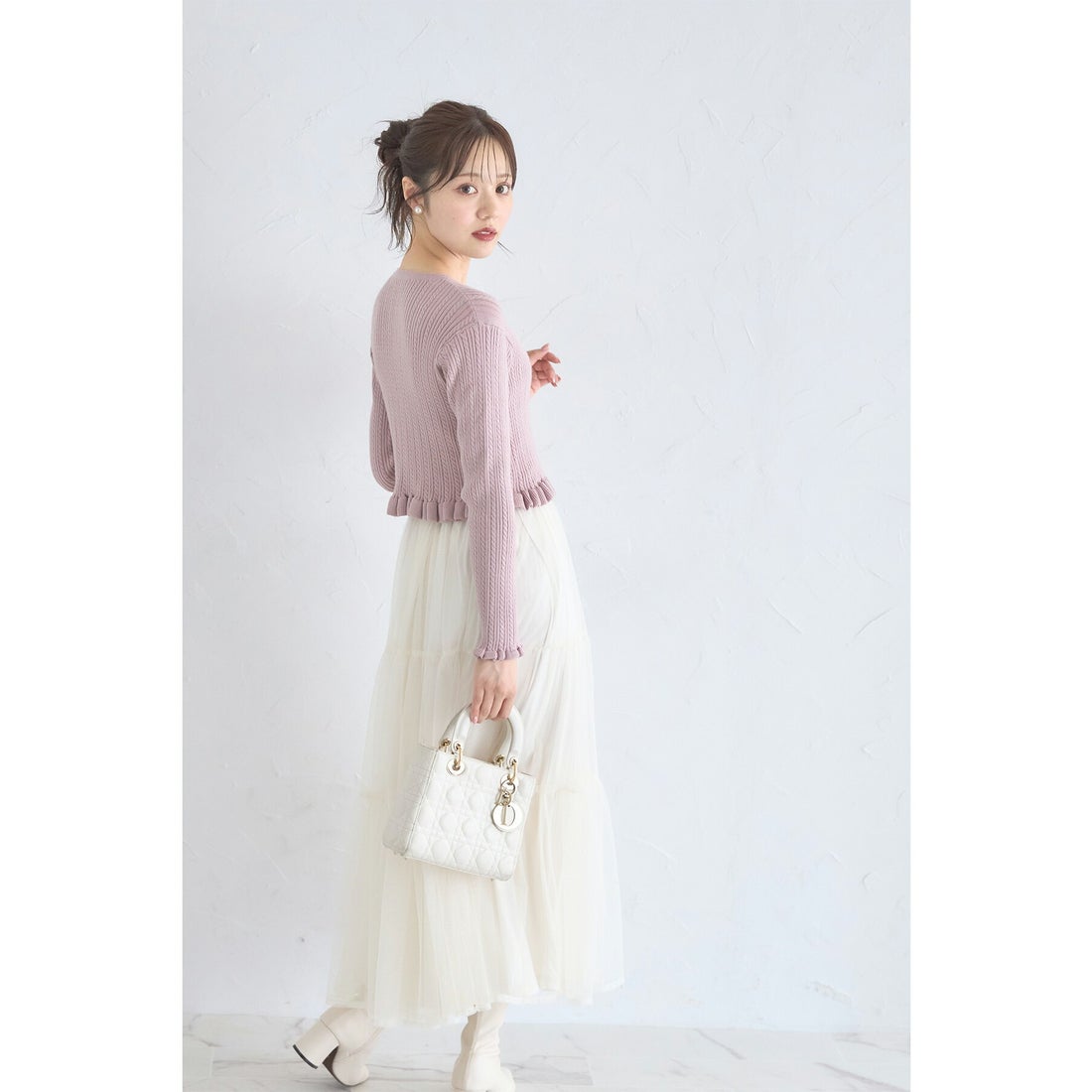 トッコクローゼット tocco closet パールチャームファスナー付き 