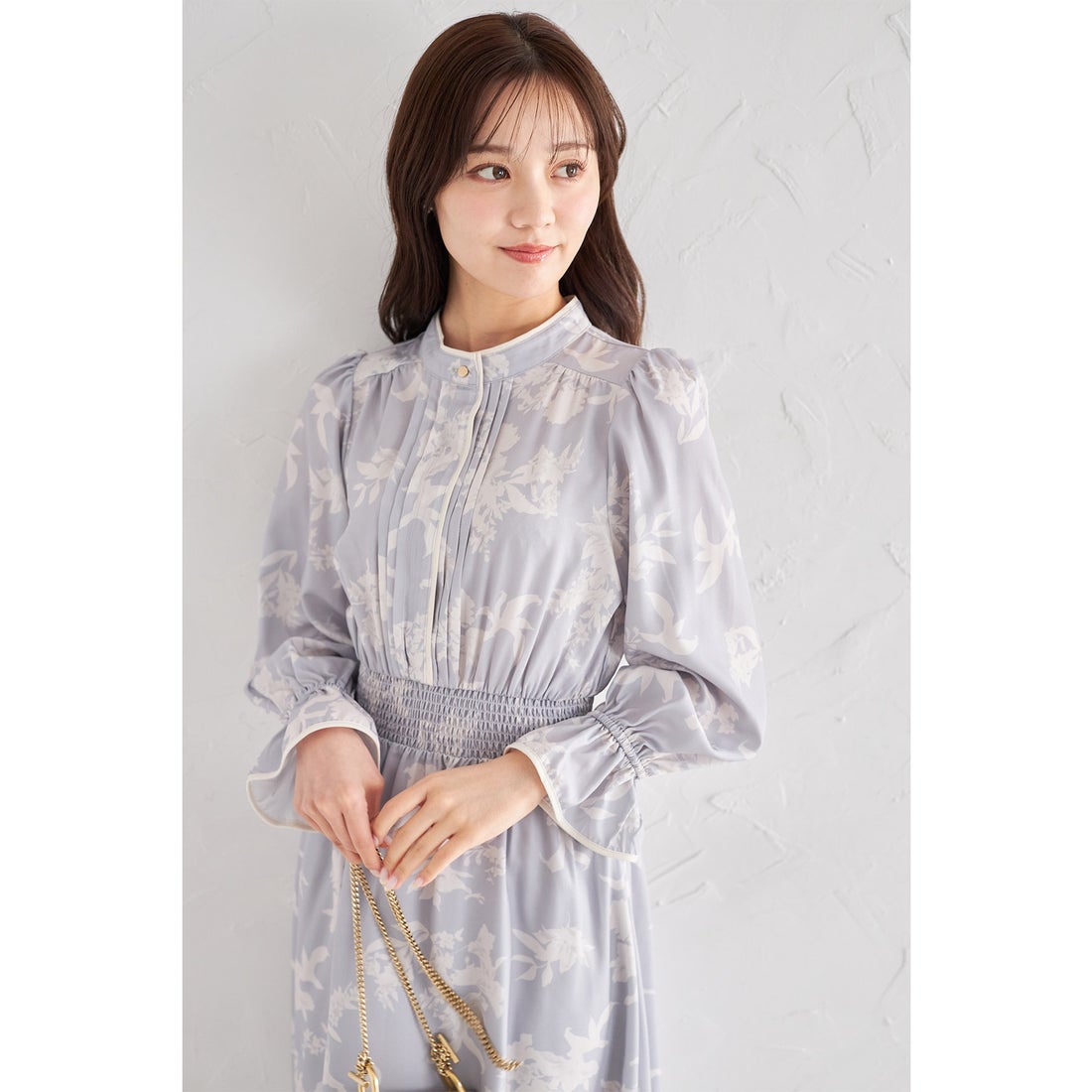 トッコクローゼット tocco closet シルエットフラワープリント 