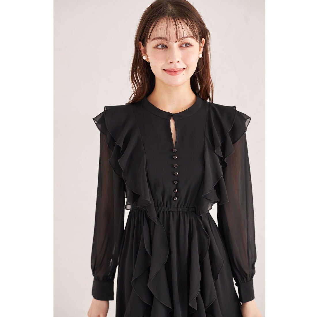 トッコクローゼット tocco closet 楊柳ラッフルフリルワンピース
