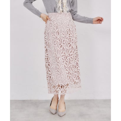 トッコクローゼット tocco closet 裾スカラップリボンレースセミタイトスカート｜詳細画像