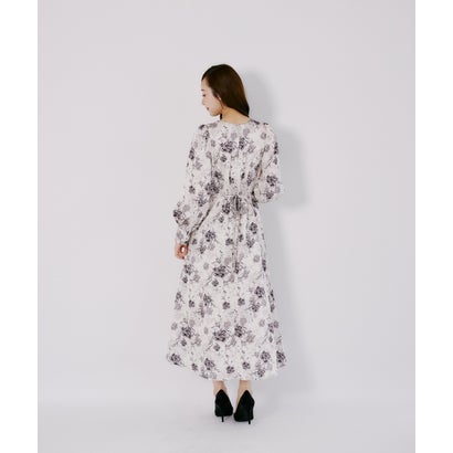 トッコクローゼット tocco closet アンティークフラワーマットサテンワンピース｜詳細画像