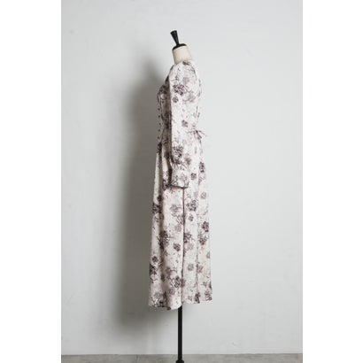 トッコクローゼット tocco closet アンティークフラワーマットサテンワンピース｜詳細画像
