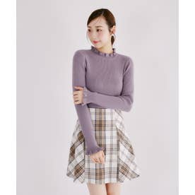 ミックスチェックタック入りミニスカート
