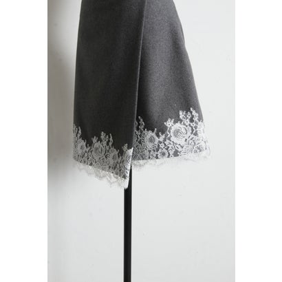 トッコクローゼット tocco closet ビジューボタン付きレーストリムラップミニスカート｜詳細画像