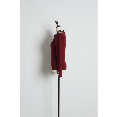 トッコクローゼット tocco closet 2WAYリボンレース襟付きリブニットプルオーバー｜詳細画像