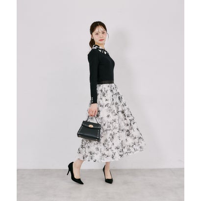 トッコクローゼット tocco closet 2WAYリボンレース襟付きリブニットプルオーバー｜詳細画像
