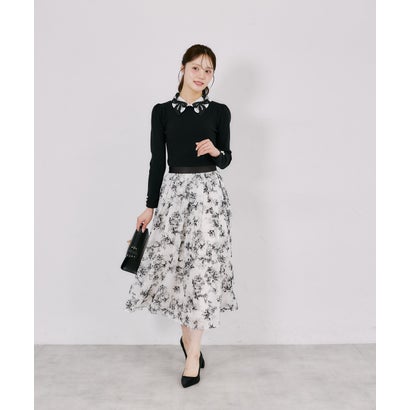 トッコクローゼット tocco closet 2WAYリボンレース襟付きリブニットプルオーバー｜詳細画像